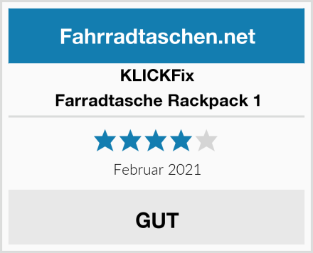 KLICKFix Farradtasche Rackpack 1 Test